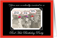 Red Hat Birthday Invite card