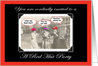 Red Hat Party Invite card