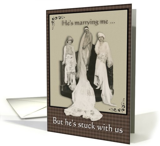 Bridesmaid - Stuck with us card (213383)
