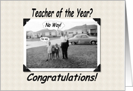 Teacher of the Year card