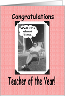 Teacher of the Year card