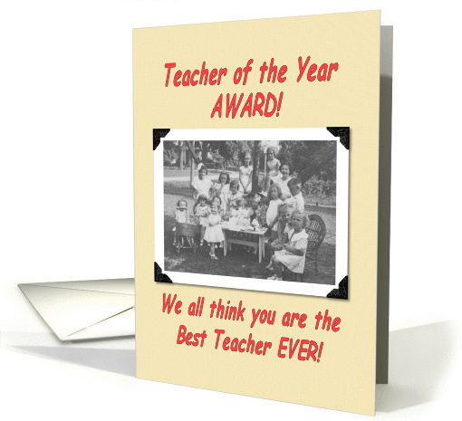 Teacher of the Year card (214021)