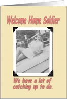 Welcome home from the Military card