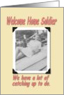 Welcome home from the Military card