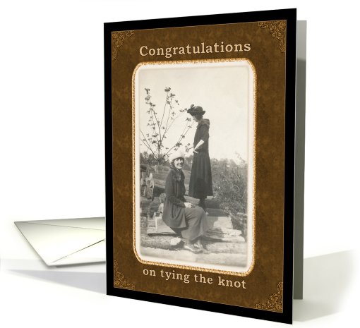 Tying the knot congratulations card (217851)