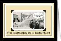 Shopping Trip - Funny card