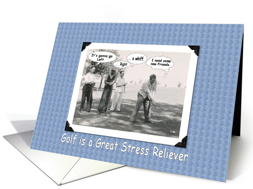 Golfing and Stress card (224253)