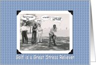 Golfing and Stress II card