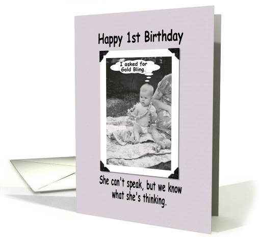 Happy 1st Birthday - Funny card (224355)