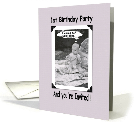 1st Birthday - Invitation - Funny card (224373)