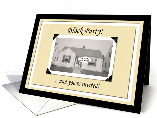 Block Party Invitation card (224951)