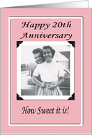 Lesbian Anniversary - 20th card