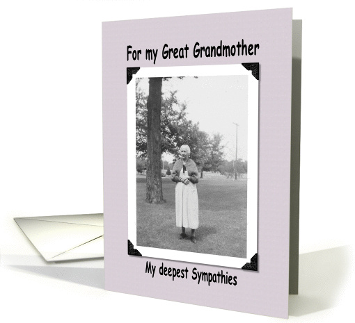 Great Grandmother Sympathy card (237358)