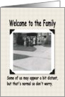 Welcome to the Family - Funny card