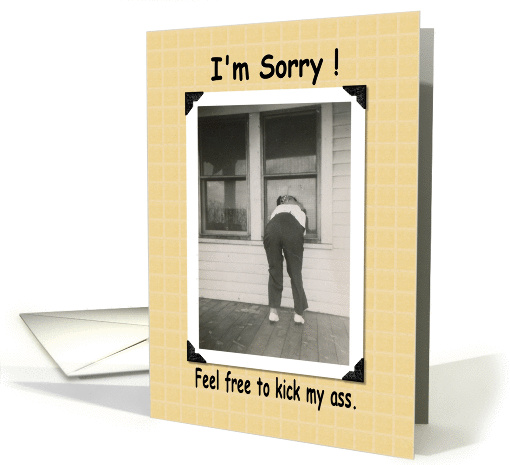 I'm Sorry - Funny card (238633)