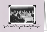 Post Wedding Breakfast Invitation card