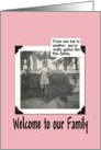 Welcome to the Family - Niece card