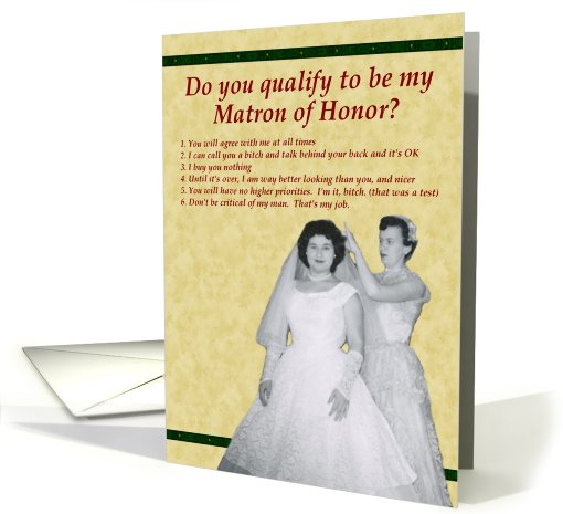 Matron of Honor - Bitch card (239631)