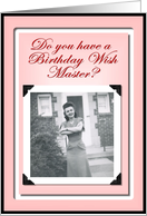 Birthday Wish Master ? card