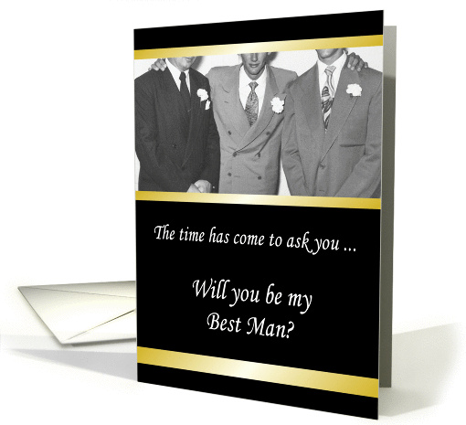 Classy Best Man card (245466)
