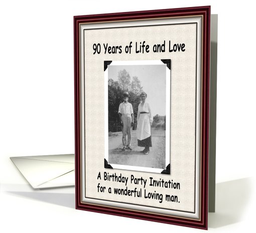 90th Birthday Invitation card (250242)
