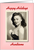 Happy Holidays Handsome card