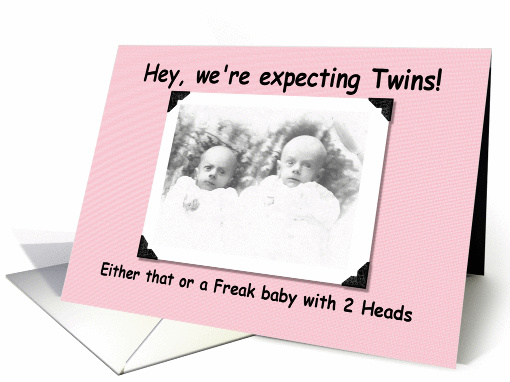Twins! Announcement card (252590)