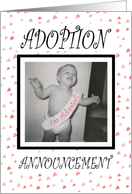 Adoption Announcement - Girl card