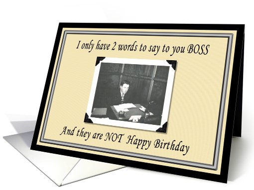 F-U Happy Birthday Boss card (252660)