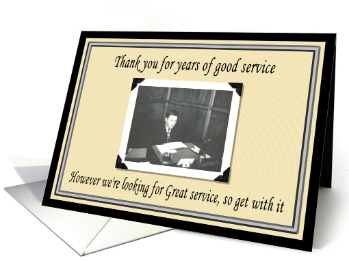 Appreciation years of service card (252668)