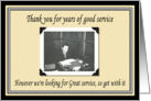 Appreciation years of service card