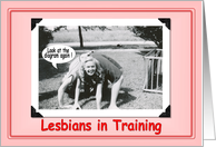 Lesbian Training - birthday card
