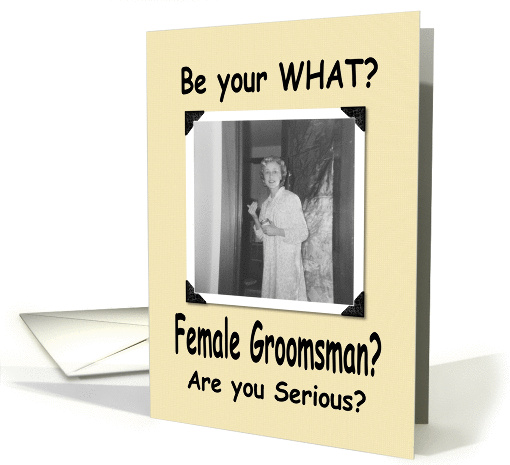 Female Groomsman - OMG card (253485)
