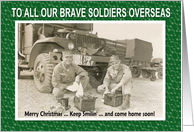 Christmas for soldier card