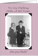 60 Diamond Wedding Anniversary card