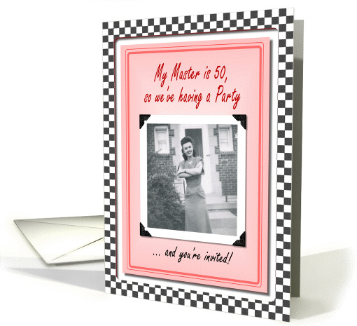 Genie 50th invitation - for him card (347203)