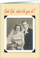 Wedding Congratulations - FUNNY card