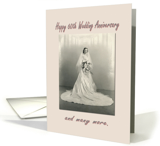 Happy 60th wedding anniversary card (355255)