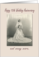 Happy 15th wedding anniversary card