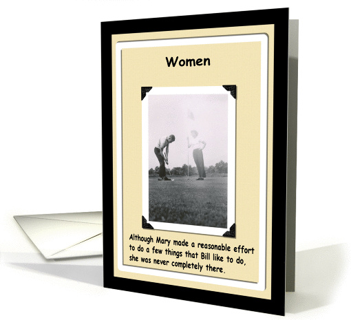 Women - She ain't all there card (355459)