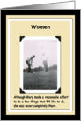 Women - She ain’t all there card
