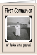 First Communion - Funny card