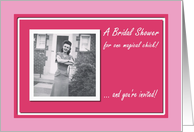 Bridal shower invitation card