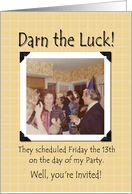 Friday the 13th party invitation card