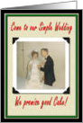 Simple Wedding Invitation - FUNNY card