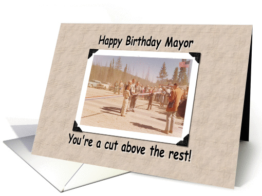 Happy Birthday Mayor card (358762)