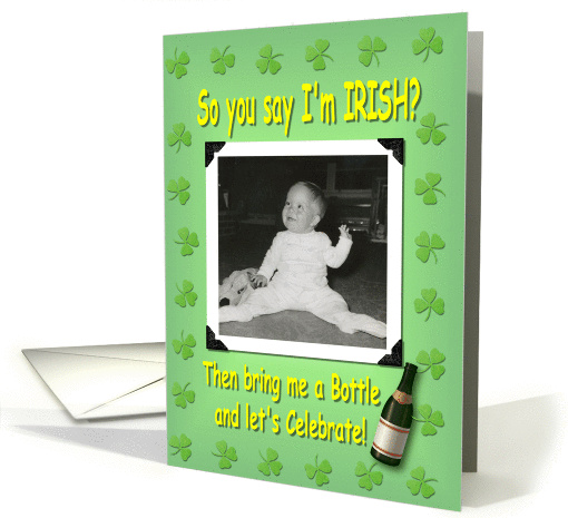 Irish Baby drinker - FUNNY card (361138)