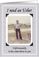 I need an Usher - FUNNY card