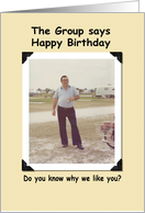 Happy Birthday from Group - FUNNY card