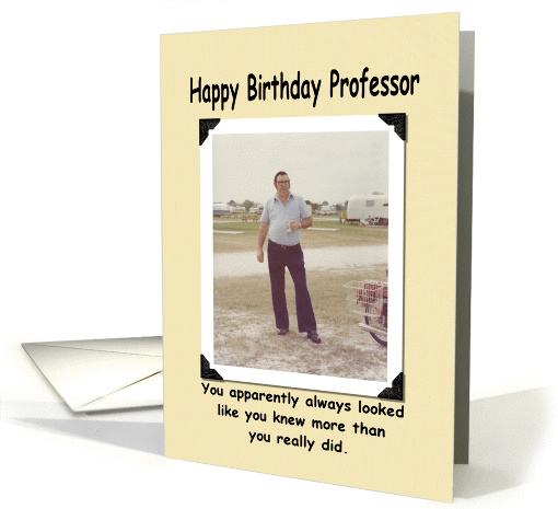Professor Birthday card (362186)